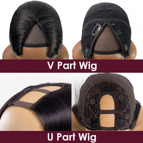 Glueless V/U Part Kinky Curly Wig Beginner Friendly Wear and Go