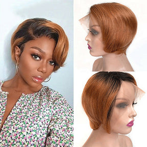 Mandisa Flash Sale Highlight 1B/30 Brown Pixie Short Bob Wig