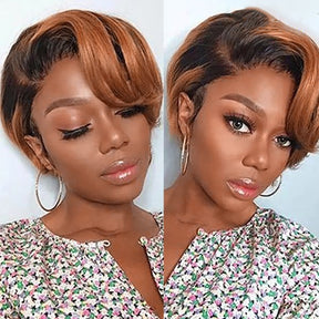 Mandisa Flash Sale Highlight 1B/30 Brown Pixie Short Bob Wig