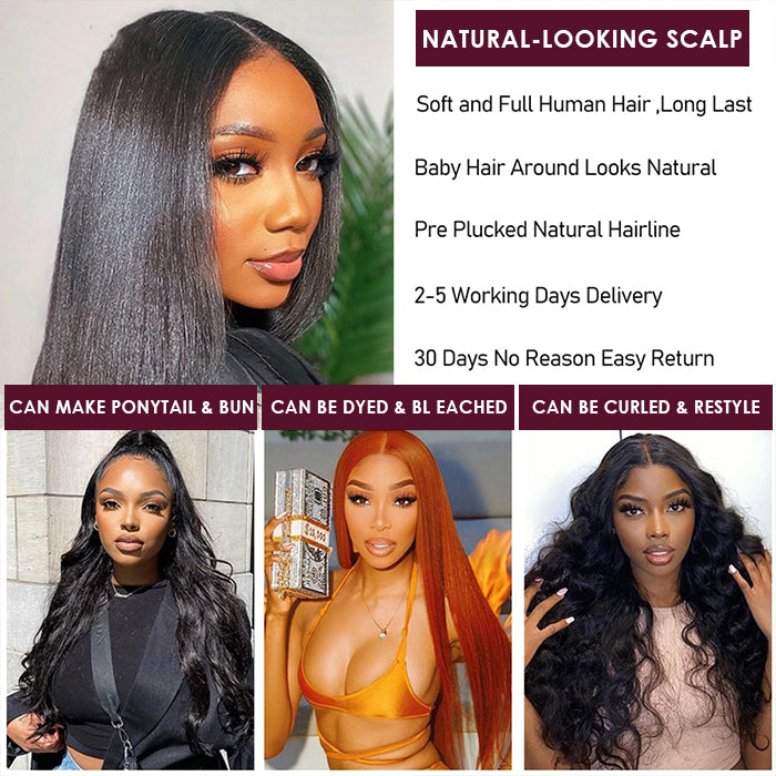 [Flash Deal] 360 Lace Frontal Wig Body Wave / Straight 100% Human Hair