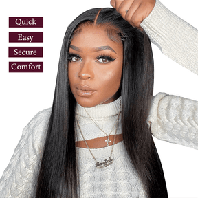 Wear And Go-Straight HD Glueless Human Hair Pre Cut Lace Wig