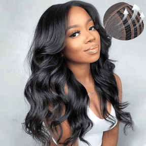 Air Cap-Glueless Body Wave Pre-Cut HD Lace Closure Human Hair Wigs