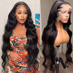 15A Double Drawn Salon Quality-13x4 Body Wave HD Lace Front Human Hair Wigs For Women