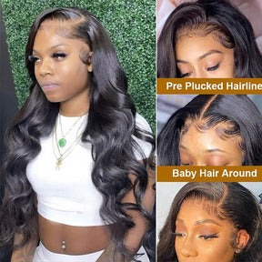 15A Double Drawn Salon Quality-13x4 Body Wave HD Lace Front Human Hair Wigs For Women