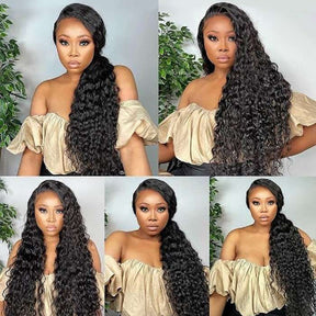 15A Double Drawn Salon Quality-13x4 Lace Front Human Hair Deep Wave Pre-plucked Wigs