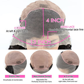 15A Double Drawn Salon Quality-13x4 Lace Front Human Hair Deep Wave Pre-plucked Wigs