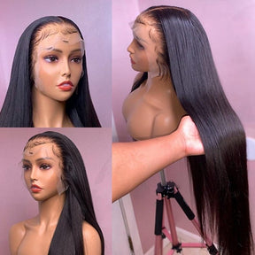 15A Double Drawn Salon Quality-13x4 Straight Human Hair HD Transparent Skin Melt Lace Wigs