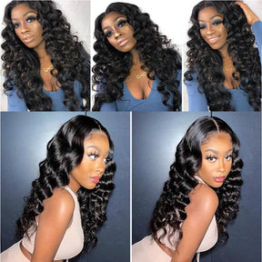 15A Double Drawn Salon Quality-Loose Wave Lace Front Wigs For Women Pre-Plucked With Baby Hair