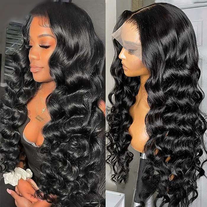 15A Double Drawn Salon Quality-Loose Wave Lace Front Wigs For Women Pre-Plucked With Baby Hair