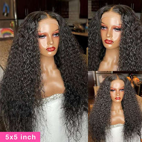 13x4 HD Kinky Curly Lace Front Human Hair Wigs Pre-Plucked