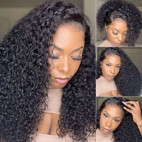 13x4 Jerry Curly HD Lace Front Wig 100% Human Hair For Black Women