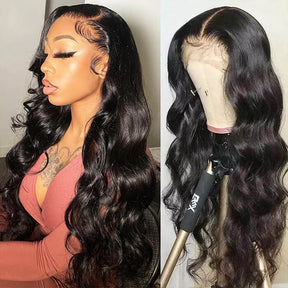 13x4 HD Lace Front Wigs Body Wave Human Hair Skin Melt Lace Wig