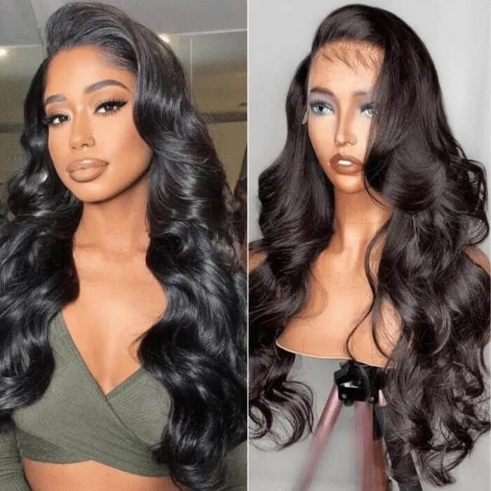 13x4 HD Lace Front Wigs Body Wave Human Hair Skin Melt Lace Wig