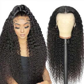 13x6 Deep Wave HD Transparent Full Lace Pre-Plucked Human Hair Wigs
