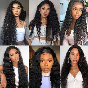 13x6 HD Transparent Full Lace Frontal Loose Deep Wave Wig