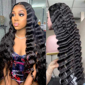13x6 HD Transparent Full Lace Frontal Loose Deep Wave Wig