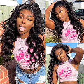 13x6 HD Transparent Full Lace Frontal Loose Deep Wave Wig