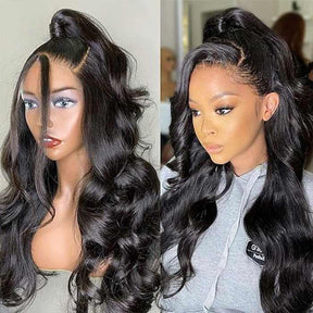13x6 HD Transparent Full Lace Body Wave Front Wig 100% Human Hair