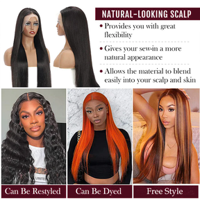 13x6 HD Transparent Full Lace Front Straight Human Hair Wigs