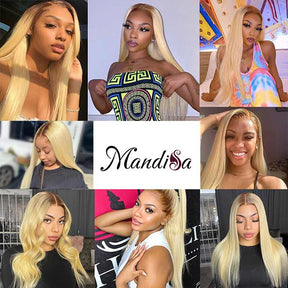 1B/613 Blonde 13x4 Straight Lace Front Ombre Human Hair Wigs