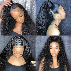360 Lace Frontal Wig Brazilian Water Wave Lace Front Human Hair Wigs For Women