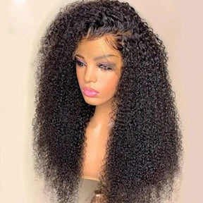 360 Lace Frontal Wig Pre Plucked Kinky Curly Lace Front Wig For Black Women