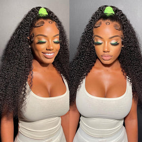 13x6 Kinky Curly Lace Front Human Hair Wigs For Black Woman
