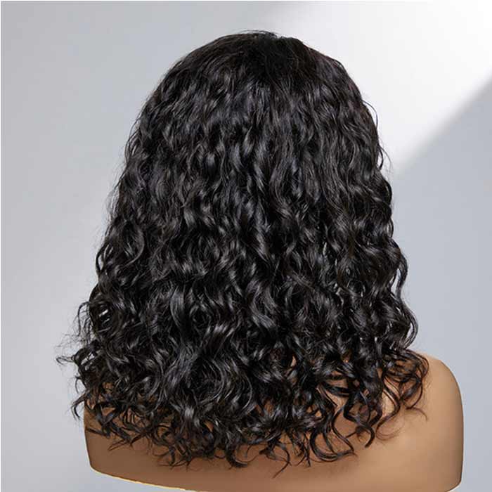 4C Edge Hairline-13x4 Pre Plucked HD Lace Wig Natural Water Wave With Curly Edges
