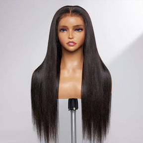 4C Edge Hairline-Realistic Hairline Straight 13x4/13x6 HD Transparent Lace Front Human Hair Wigs