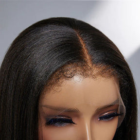 4C Edge Hairline-Realistic Hairline Straight 13x4/13x6 HD Transparent Lace Front Human Hair Wigs