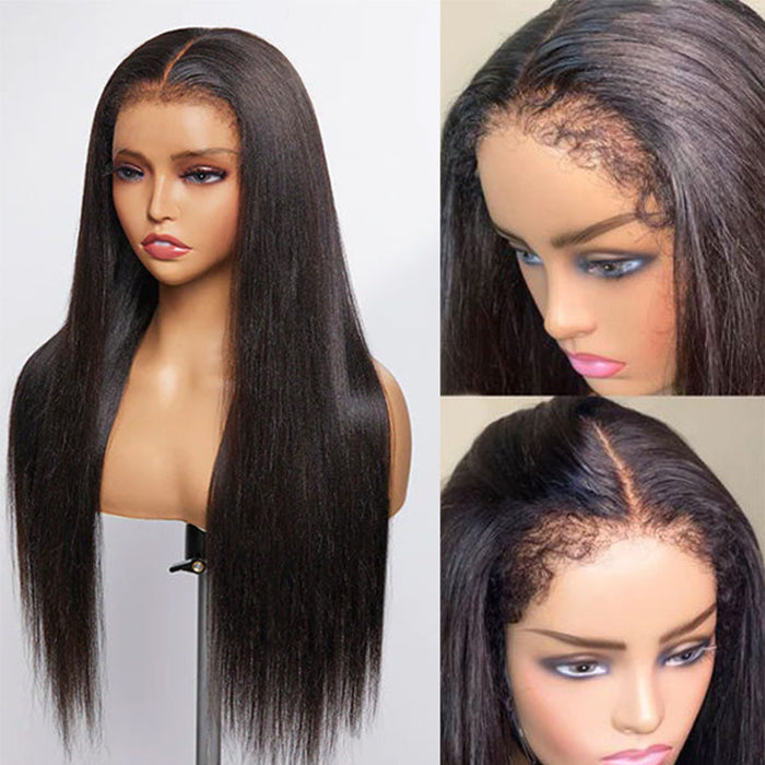 4C Edge Hairline-Realistic Hairline Straight 13x4/13x6 HD Transparent Lace Front Human Hair Wigs