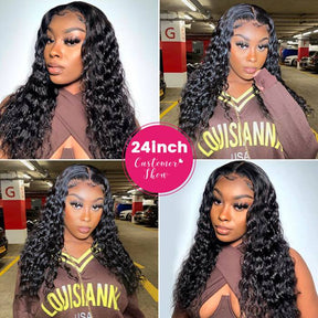 4x4 5x5 Water Wave Lace Wigs 100% High Quality Virgin Human Hair Wigs 250% Density