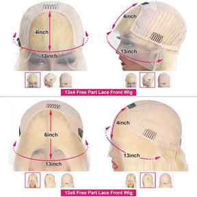 Blonde 13x6 Straight Transparent HD Lace Front Brazilian Human Hair Wigs