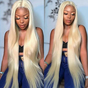 Blonde 13x6 Straight Transparent HD Lace Front Brazilian Human Hair Wigs