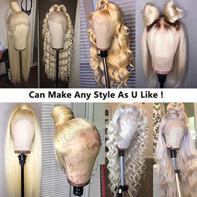 Blonde 13x6 Straight Transparent HD Lace Front Brazilian Human Hair Wigs