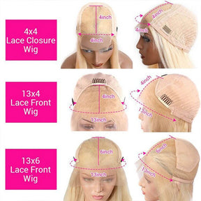 613 Blonde Body Wave Lace Front Wigs Pre Plucked Lace Human Hair Wigs For Women