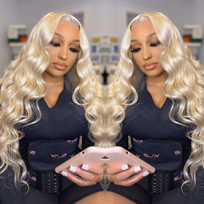 613 Body Wave 13x6 Transparent Lace Front Pre-Plucked Human Hair Wigs