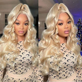 613 Body Wave 13x6 Transparent Lace Front Pre-Plucked Human Hair Wigs