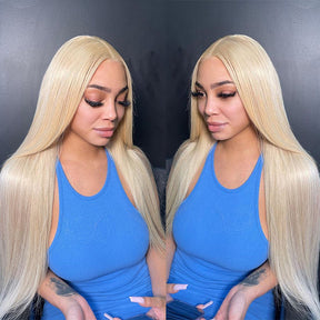 13x4 Transparent HD Lace Front 613 Straight Human Hair Wigs