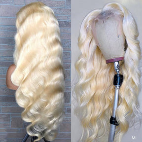 Blonde Body Wave T-Part Transparent Lace Wigs For Black Woman