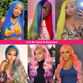 613 Glueless 360 Lace Human Hair Wigs Transparent Blonde Straight Frontal Wig