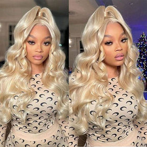 613 Lace Closure Wig Body Wave Blonde Human Hair Wig 4x4 5x5 Transparent Lace Wigs