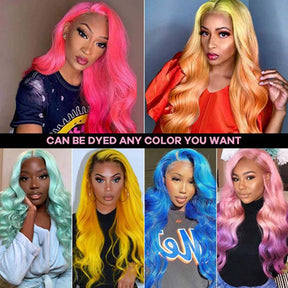 613 Lace Closure Wig Body Wave Blonde Human Hair Wig 4x4 5x5 Transparent Lace Wigs