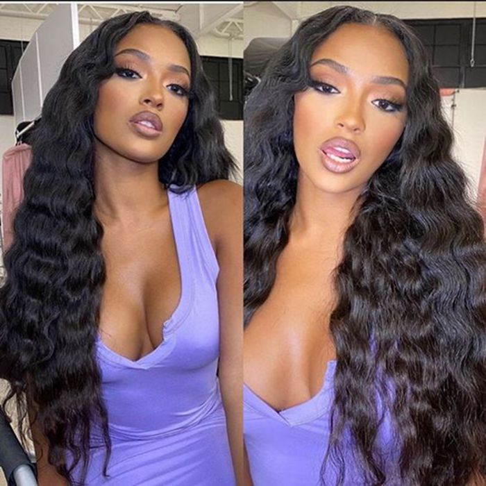 13x4 13x6 Transparent Skin Melt Loose Deep Wave Lace Front Wig Human Hair Wigs
