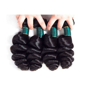 9A Loose Wave Human Hair Extensions 1/3/4 Bundle Deal