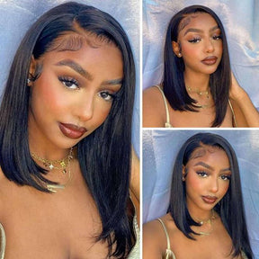 Bob Lace Front Wigs 13x4 Straight Lace Front Wig Pre Plucked Bob Closure Wig