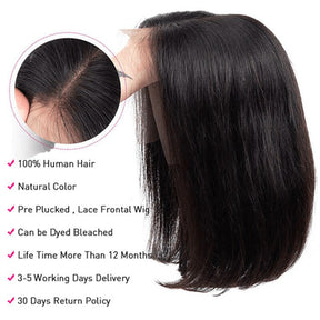 Bob Lace Front Wigs 13x4 Straight Lace Front Wig Pre Plucked Bob Closure Wig