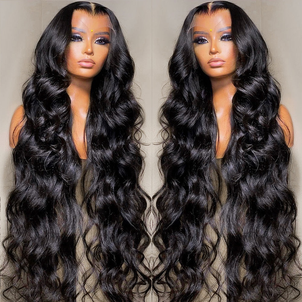 Body Wave HD Invisible 13x4 Lace Front Human Hair Wigs Pre Plucked Bra