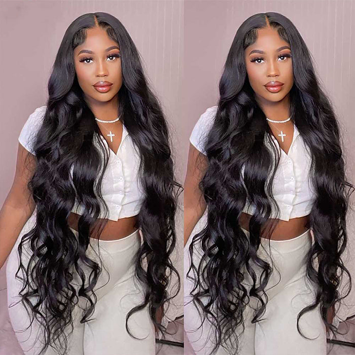 Body Wave HD Invisible 13x4 Lace Front Human Hair Wigs Pre Plucked Brazilian Virgin Hair