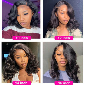 Body Wave Short Bob Wigs Pre Plucked 13x4 Lace Front Wigs Human Hair